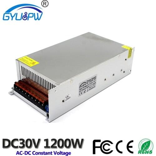 Switching power supply DC30V 40A 1200w ac to dc converter 220v 110v AC-DC 30V SMPS For led strip display Light cctv 3d printer