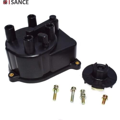 ISANCE Ignition Distributor Cap & Rator 30102-P54-006 30102-PCB-004 30103-P08-003 For Honda Accord CR-V Civic Acura Integra EL