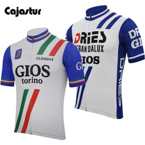 Italy Men Cycling Jerseys Short Sleeve Summer Retro Ropa Ciclismo Outdoor Bike Wear Breathable Bicycle Clothing Cajastur