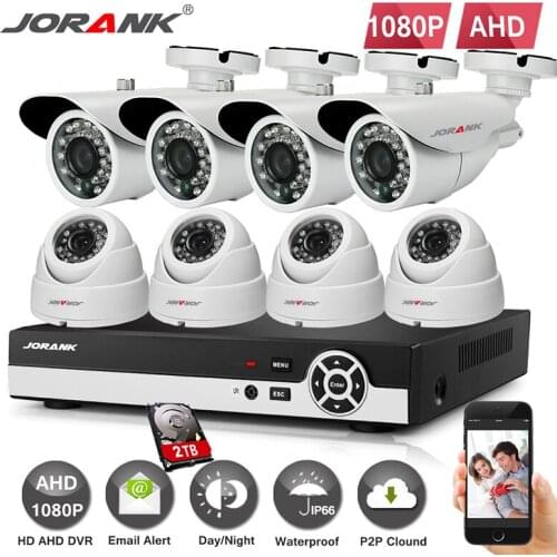 HD 8 channel 1080p AHD DVR kit Video surveillance Security outdoor AHD 1080P Cameras 3000TVL System 8CH DVR system usb 3g wifi
