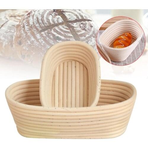 Oval Natural Rattan Fermentation Bread Basket Dough Wicker Rattan Mass Proofing Proving Baskets Rattan Banneton Baskets