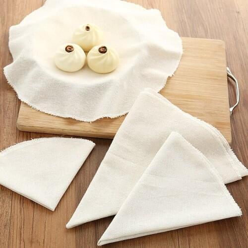 Round Cotton Gauze Drawer Steamer Cloth Household Non-Stick Stuffed Buns Steamed Bread Steamer Kitchen Cooking Tools