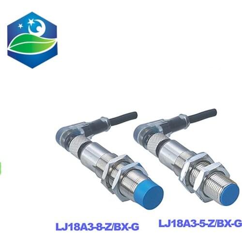 LJ18A3-5-Z/BX-G & LJ18A3-8-Z/BX-G inductive proximity sensor 6-36VDC 3-wire NO metal sensor with 4-pin air plug cable