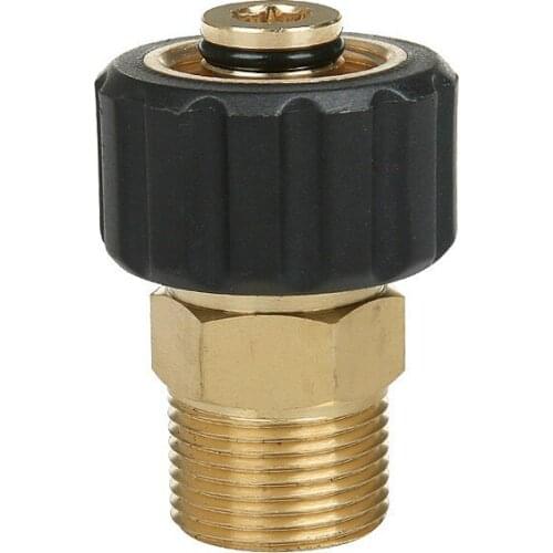 M22 360 Degree Swivel Joints for Car Washer Copper Adapters for High Pressure Washer Foam Lance Generator Water Gun Soap Foamer