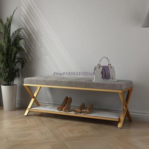 Enjoy New Benefits Nordic Shoes Changing Stool Household Light Luxury Shoes Wearing Stool Door Shoes Testing Stool Clothing Stor