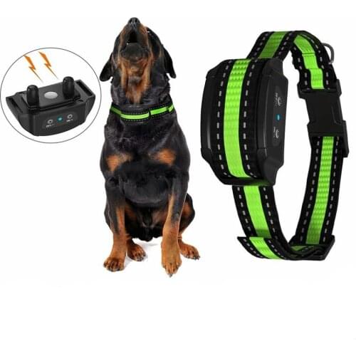Dog Training Collar Anti Barking Device USB Recharge Electric Ultrasonic Safety Stop Braying Vibration Dropship for Pet Doggy