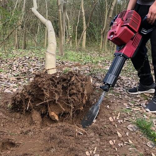 Portable tree excavator gasoline small shovel type root-breaking seedling machine digging holes and broken gasoline pickaxes
