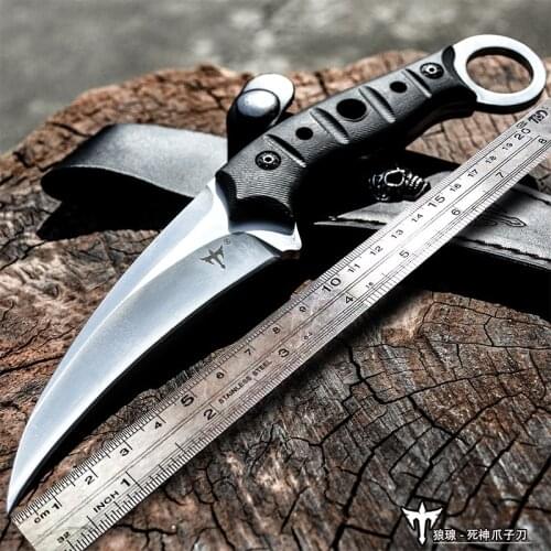 Voltron Portable tactical outdoor karambit, self-defense military retired knife knives, one keel sharp camping knife