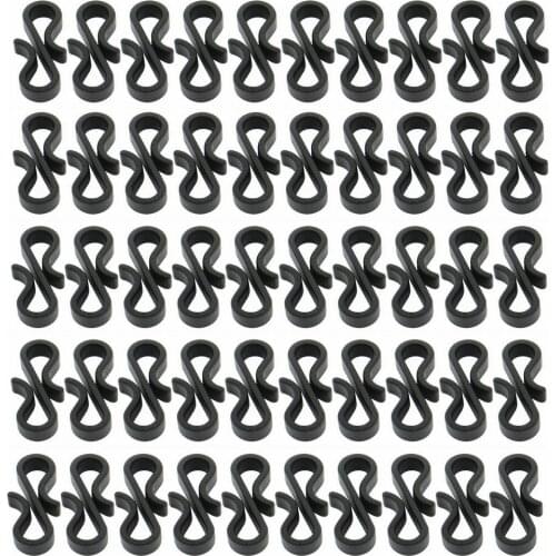 Christmas Mini Gutter Hang Hooks Weatherproof Plastic S Clip Hooks for Xmas Decoration Outside String Lights (50)