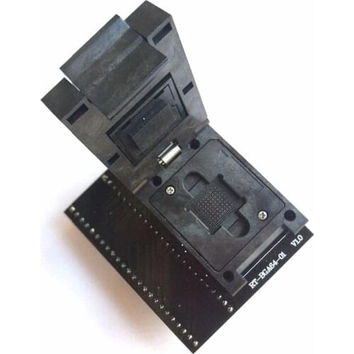 RT-BGA64-01 V2.0 EMMC NW267 BGA64 socket Adapter pitch 1.0MM 11X13 limiter framer For RT809H Programmer