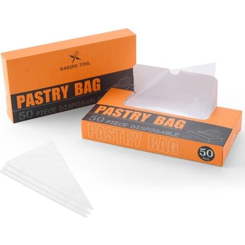 50PCs/box Removable Disposable Pastry Bags Cake Decoration Kitchen Icing Food Preparation Bags Cup Cake Piping Tools For Baking