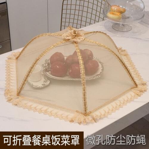 Foldable Dining Table Cover Fly-Proof Food Cover Rectangular Food Cover Household