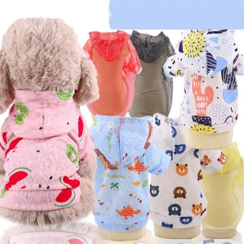 Pet Dog Sun Protection Hoodie Clothes Anti UV Dog Clothing Puppy Cat Summer Vest Shirt Apperal For Small Dogs Pet Products