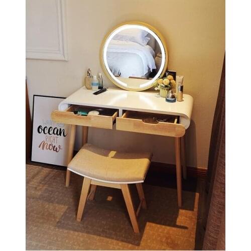 Modern simple makeup table for women 80cm small family makeup table with light