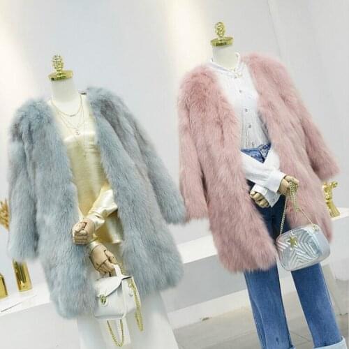 Warm Clothes 2020 Fox Parka Real Fur Korean Winter Coat Women Manteau Femme 6711 YY2244