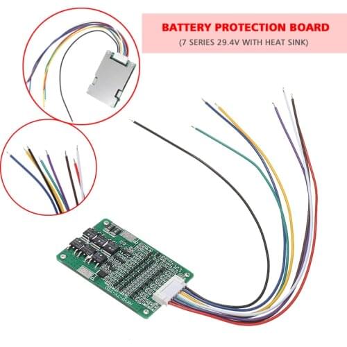 1pcs 7S 29.4V BMS Lithium Battery Protection Board Charger Module with Balance for 18650 Li-ion Lithium Battery