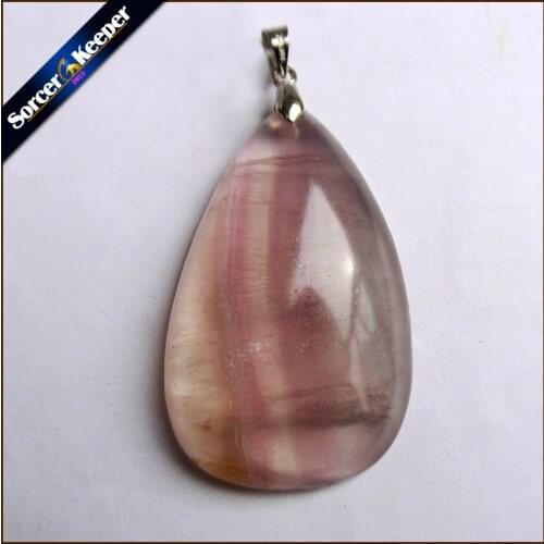 High Quality Big Natural Rainbow Fluorite Stone Beads Pendants Necklaces Wholesale Bijoux Necklace For Womens Jewelry QS609