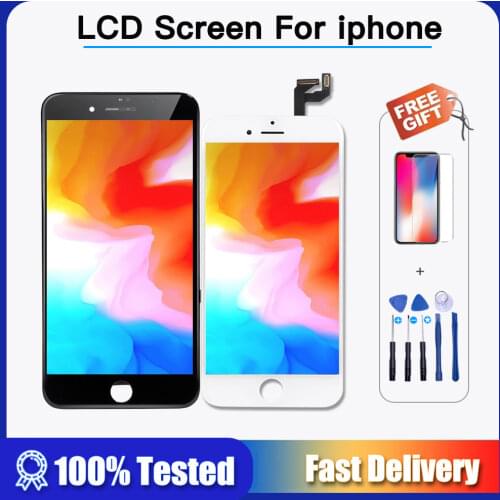 Retina LCD Display For Iphone 6 iphone 6s Screen Force Touch Digitizer Assembly For iPhone 7 8 5 LCD Display Grade AAAA LCD GIFT