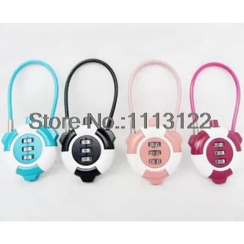 3 Digital Wire Combination Lock Back bags Password Lock 3 digit Password Lock Luggage lock 1 Pc