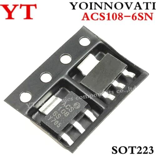 100pcs/loy ACS108-6SN-TR ACS108-6SN ACS108 TRIAC SENS GATE 600V 0.8A IC SOT223