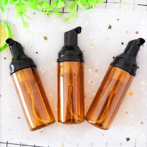 100pcs 50ml Foam Bottle Empty Pump Brown Bottle Lotion shampoo Dispenser Refillable Bottles