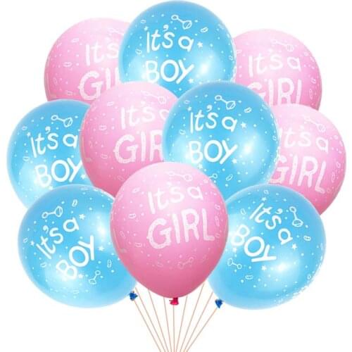 12inch Bule Pink Latex Balloons Its a Boy Its a Girl Balloons Gender Reveal Birthday Party Decorations Kids Baby Shower Ballon