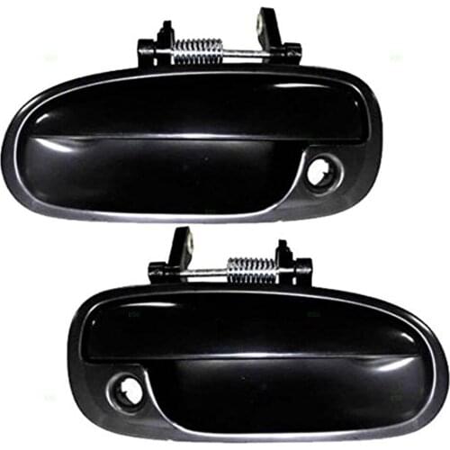 2PCS Car Front Rear Left Right Black Outside Exterior Door Handle for Honda Civic EK3 1996-2000 Left Driving Left + Right