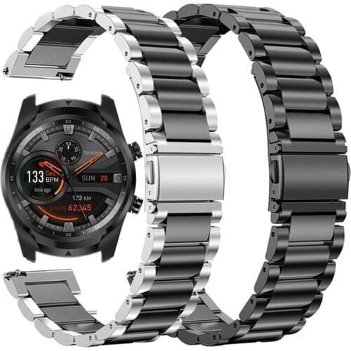 22MM Stainless Steel Strap For Ticwatch Pro 2020/2019 Smart Watch Band Replace Bracelet Wrist Straps For Ticwatch Pro 4G eSIM