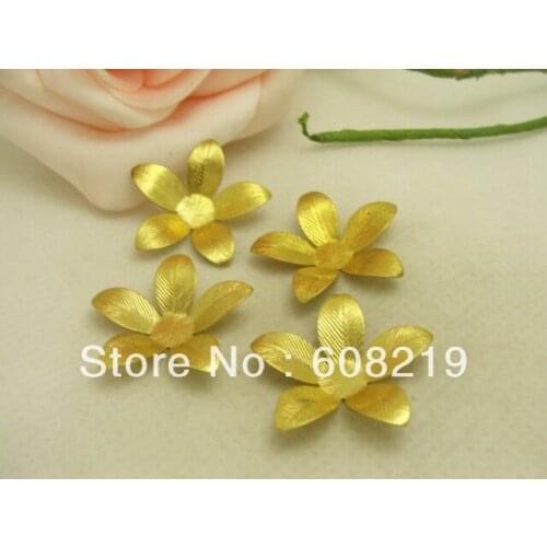 300pcs Raw brass jewelry findings bead caps chain end shipping free
