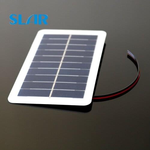 5V 2W Solar Panel Solar Cell Output USB Solar Battery Charger MicroUSB Female port Charge Regulators 3.7V 18650