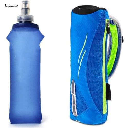 500ml Handheld Water Bottle Hand Strap Hydration Pack for Running,Fishing,Camping,Hiking Outdoor Water Bottles Sport Flask Bags
