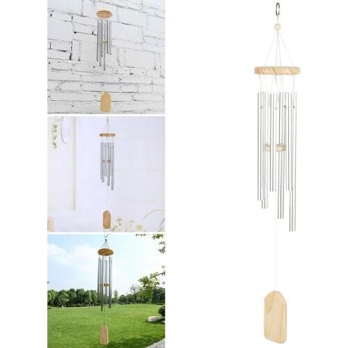 6 Metal Tubes Wind Chime Relaxing Windchime Tubes Bells Garden Yard Tuned Traditional Home Window Hanging Decor