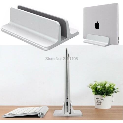 Aluminum Vertical Laptop Stand Adjustable Desktop Holder For MacBook Notebooks