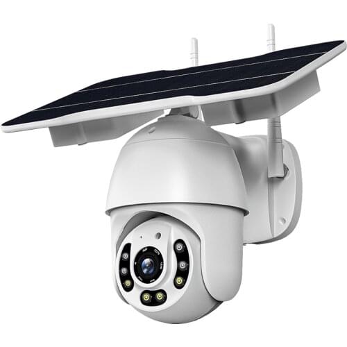 Wireless 4G PTZ outdoor solar powered cctv camera ,Waterproof 4MP Motion detection Color Night Vision APP remote control camera