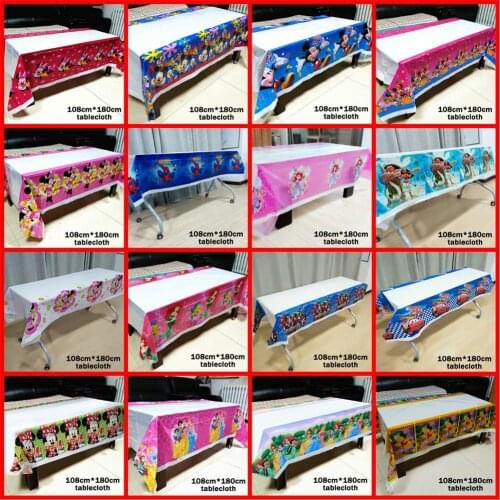 Spiderman Avenger Mickey Princess Kid Boy Birthday Party Supplies Disposable Tablecloth Table Cloth Cover Wholesale