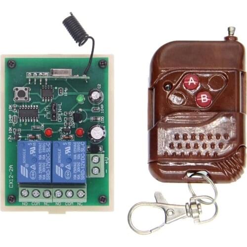 DC 12V 24V 2 CH 2CH RF Wireless Remote Control Switch System,315/433 MHz Basic Peach Transmitter And Receiver