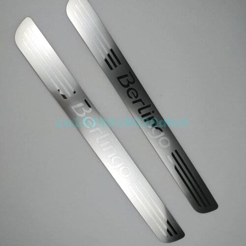 For Citroen Berlingo B9 MK2 Ii 2008 - 2019 High-quality stainless steel Door Sill Cover Welcome Pedal Trim Car-styling