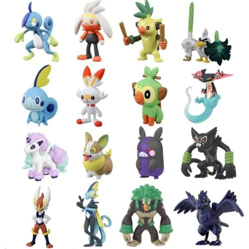 Pokemon Action Figure Model Toys Morpeko Grookey Raboot Rillaboom Sobble Dragapult Corviknight Rillaboom Inteleon Kids Gifts