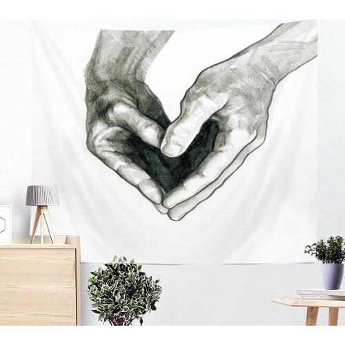 Hand In Hand Tapestries Hippie Tapestry Wall Rugs Home Decor Blanket Room Decor Tapestry Aesthetic Room Decor Decoration Mural
