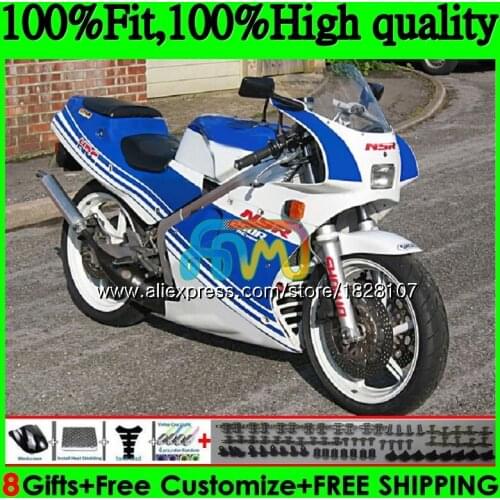 Injection For HONDA NSR 250 MC21 PGM3 NSR250R 90 91 92 93 85BS.80 NSR250 R RR NSR 250R 1990 1991 1992 1993 Blue white Fairing