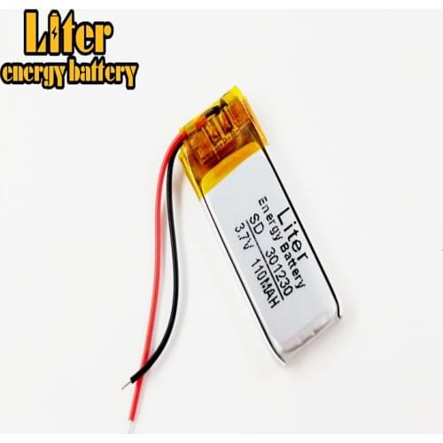 Li-po 3.7V 110mAh 301230 Lithium Polymer Li-Po li ion Rechargeable Battery cells For Mp3 MP4 MP5 GPS