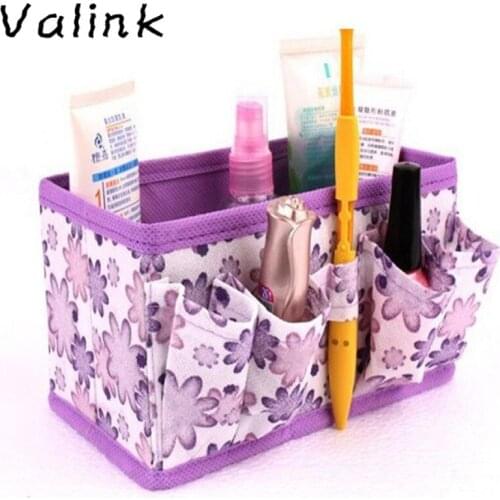 New Makeup Cosmetic Storage Multifunction Box Bag Bright Organizer Flower Foldable Stationary Container Maleta De Maquiagem