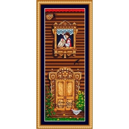 Linen DIY Cross Stitch Kit Packages Counted Cross-Stitching Kits New Pattern NOT PRINTED Cross stich Painting Set