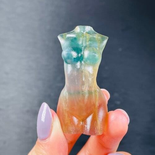 NEW!!!!!!!!!Natural Fluorite Crystal Modern Hot Sexy Girl Statue Gem Craft Gift Home Decor Ornaments