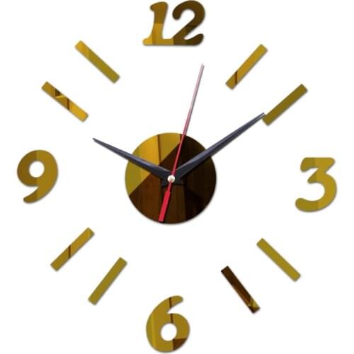 New hot wall clock home decoration still life wall stickers quartz modern acrylic mirror living room sofa background clocks