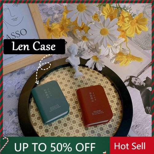 New Red Green Book Styling Lovely Pocket Mini Contact Lens Case Travel Kit Easy Carry Mirror Lenses Box Container Holiday Gift