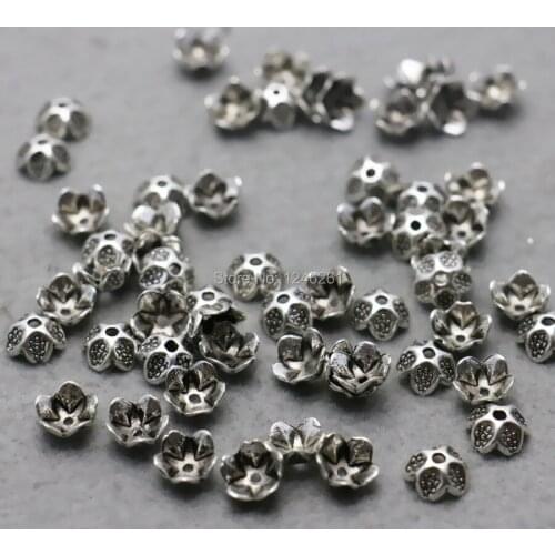 10PCS Fittings for Accessory components Findings separate beads Alloy Flowers for Necklace Bracelet Jewelry Making Design DIY