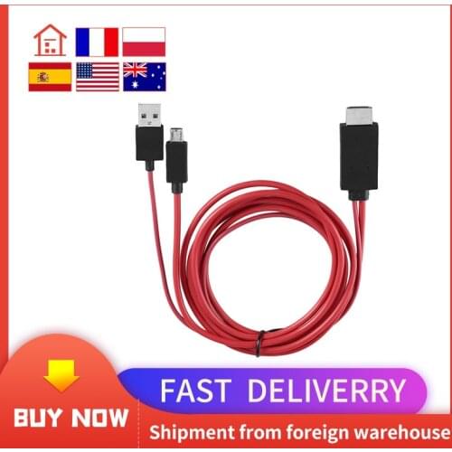 Micro USB to HDMI-compatible-compatible Cable 1080P MHL HDTV Cable Adapter Converter for Samsung Huawei Sony HTC LG