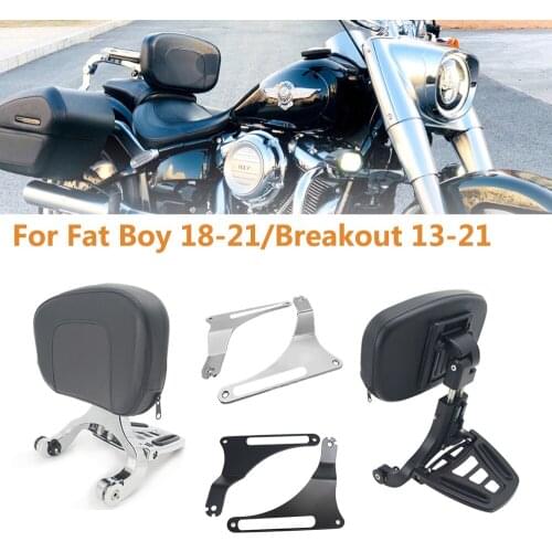 Motorcycle Backrest Multi-Purpose Driver Passenger Backrest with Folding Luggage Rack For Harley Breakout 13-20 Fat Boy 18-20