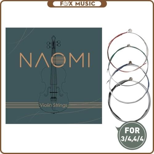 1 Set Naomi Violin String G D A & E 3/4 4/4 Violin Strings Stainless Steel Core Strings Violin Strings